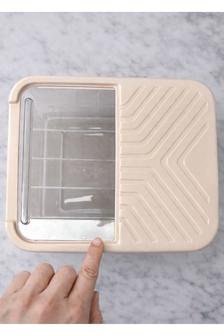 Büyük Boy Kapaklı Çok Amaçlı Saklama Kabı,16 Lt,erzak,deterjan,oyuncak Organizer,28x34x23 Cm Krem