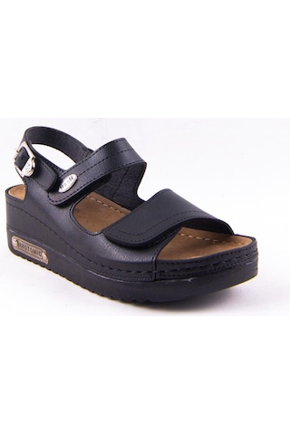 Dagoster Dza37-3014 Siyah Günlük Ortopedik Kadın Sandalet Siyah