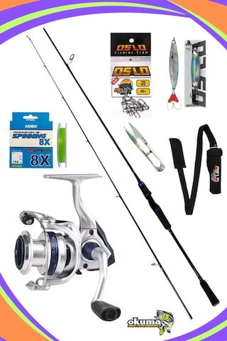Oslo Legend 240cm 7-40gr Okuma Aria C3000a 8x Spin Olta Seti