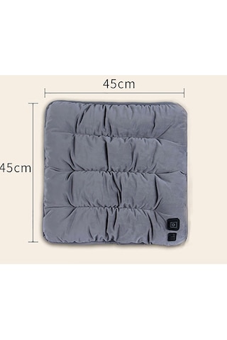 45 X 45 X 5 Cm Usb Kış Isıtma Koltuk Minderi Isıtıcı Siyah