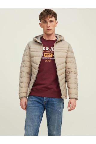 Jack & Jones Jjehero Puffer Hood Noos Erkek Bej Mont - 12211785
