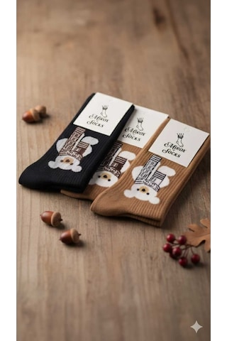 Kadın Pamuk Çorap Kışlık 36-40 Numara Asorti 6'lı Paket Set 1
