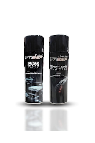 Steep Susuz Motor Temizleyici Seramik Lastik Parlatıcı 500 Ml 2'li Set