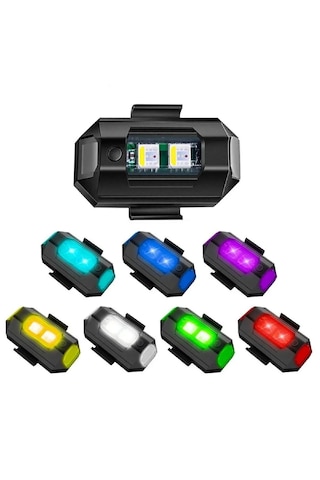 Usb Şarjlı 7 Mod Renk Değiştiren Mini Çakar Lamba Arr1413