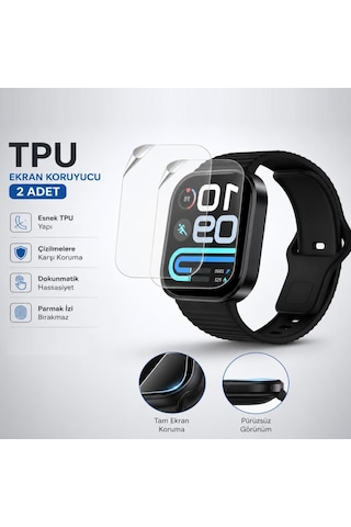 Xiaomi Redmi Watch 6 Lite İle Uyumlu Ekran Koruyucu Tpu, Tam Kaplayan Akıllı Saat Koruması 2 Adet