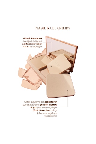 Hafif Yapılı, Pürüzsüz Mat Bitişli Pudra Fondöten Clıo Kill Cover Powder Foundation 21c Lingerie 21