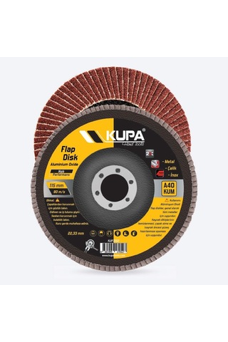 Kupa Katlı Flap Disk Zımpara A120 Kum - 1 Adet