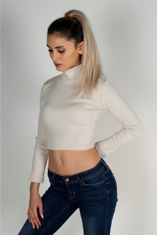 Makentmoda Kadın Ekru Kaşkorse Sırt Dekolteli Body