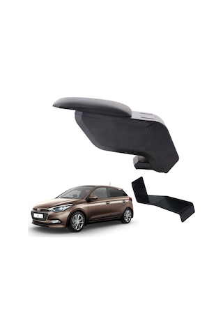 Hyundai İ20 2017 Delmesiz Çelik Ayaklı Siyah Kolçak Kol Dayama