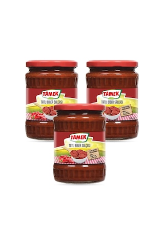 Tamek Biber Salçası Tatlı 540 Gr Cam X 3 Adet