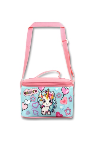 Ümit Çanta 5049 Isı Yalıtımlı Kız Çocuk Bebek Unicorn Baskılı, Pembe Turkuaz Renkli Beslenme Çantası Pembe - Turkuaz