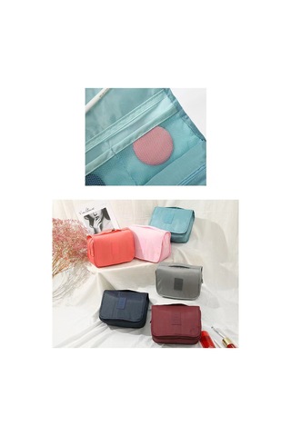 Moveevo Seyahat Yıkama Çantası Çok İşlevli Su Geçirmez Kozmetik Saklama Çantası Elde Taşınabilir Katlanabilir Kozmetik