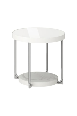 Ikea Frotorp Kenar Sehpası Beyaz-krom Kaplama