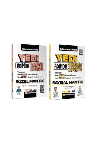 Yediiklim 2026 Kpss Dgs Ales Yks 7 Yedi Adımda Sözel + Sayısal Mantık Konu Anlatımlı Soru Bankası 2 Li Set Yediiklim Yayınları Yediiklim 2026 Kpss Dgs Ales Yks 7 Yedi Adımda Sözel + Sayısal Mantık Konu Anlatımlı Soru Bankası 2 Li Set Yediiklim Yayınları