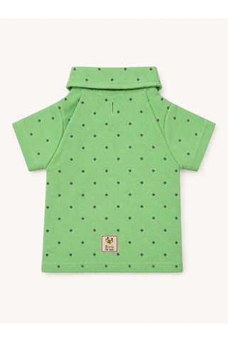 Miniş Green Küçük Irk Köpek Pike Kumaş Polo T-shirt-21595