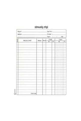 Sipariş Fişi Otokopili A5 Gürmat Otokopili Sipariş Fişi 14X20 6 A N11.4933