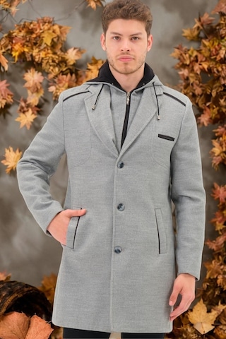 Dewberry Plt8371 Dewbrry Erkek Palto-düz Gri Düz Gri