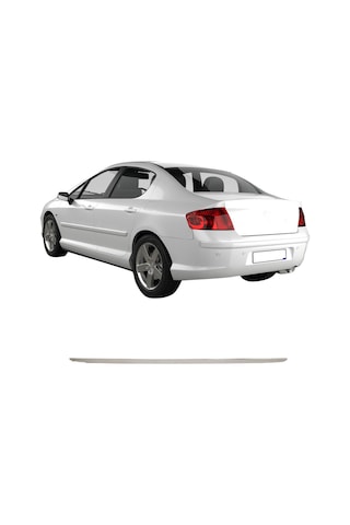 Peugeot 407 Uyumlu 2004-2010 Krom Bagaj Alt Çıtası Paslanmaz Çelik