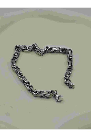 Kararmaz Çelik Erkek Favori Bileklik Gümüş