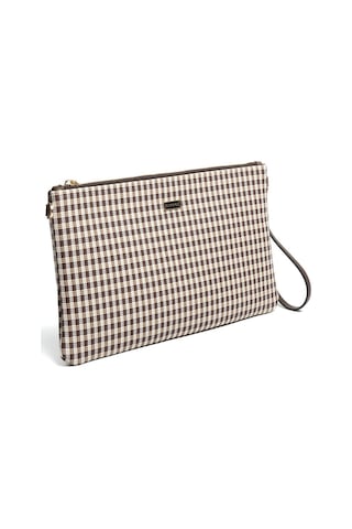 Silver Polo Sp1034 Kadın Portföy & Clutch Ekose Line Kare Kahve Sarı-kahve