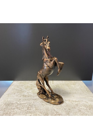 Bronz Şahlanan At Heykel Biblo