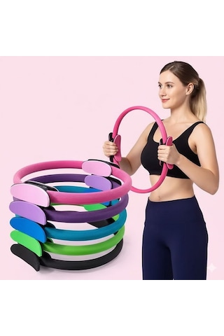 Büro Ev Ofis Spor Egzersizi İçin Esnek Pilates Çemberi Gri