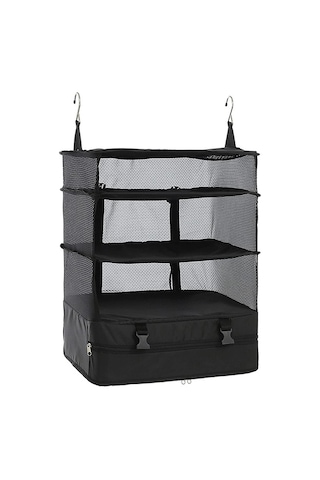 Dinosaurs Seyahat Bagaj Organizatör Taşınabilir Seyahat Rafları Çanta Bavul Ambalaj Kare Katlanabilir Askılı Dolap Saklama Çantası Altın