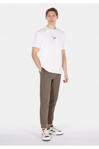 Colins Comfort Fit Yuvarlak Yaka Jakarlı Erkek Beyaz Kısa Kol Tişört Cl1072852 Q1.v1 Ofw Beyaz