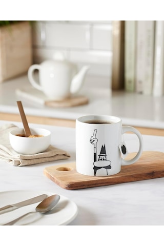 Bialetti - Kupa - Mug - 250ml - Bialetti İkonik Bıyıklı Adam Desenli - Porselen Sku: Smg8690010205490 Acı Kahve