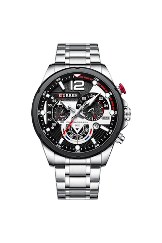 Curren 8395 Çelik Kayışlı Quartz Kol Saati Siyah-Gümüş