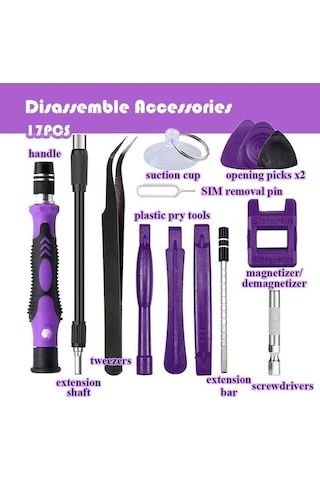 Dancemonkey 115'li Tornavida Seti, Mini Tamir Kiti,紧凑型工具组