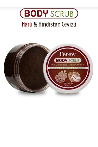 Ferew Body Scrub Nar Çekirdeği Ve Hindistan Cevizli 250 ML