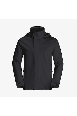 Jack Wolfskin Stormy Point 2l Erkek Siyah Su Geçirmez Mont Düz 1111142 Siyah