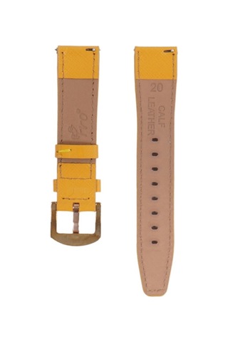 Fro Lw38-43 20 Mm Hakiki Deri Safiano Sarı Kordon Gold Toka