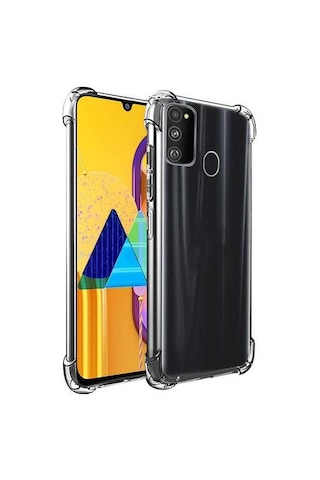 Samsung Galaxy M21 Uyumlu Kapak Şeffaf Airbag Köşe Korumalı Antishock Silikon Kapak