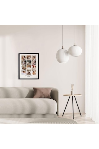 Unutulmaz Anlarımız 12 Fotoğraf Baskılı Yapışkan Çerçeve