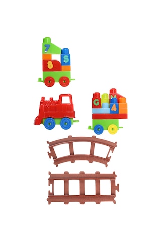 Play Blox Oyuncak Tren Seti 41 Parça Sayılar Ve Alfabe Treni Parlak Renkler Mega Blok Seti 2403