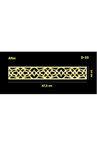 Eymenyapimarket Dekoratif Aynalı Pleksi Mobilya Dolap Süsü 87,5 X 14 Cm D-33