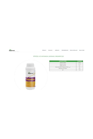Supersol Osmos 1 L - Bitkisel Ve Hayvansal Kaynaklı Organik Sıvı Gübre 1 Lt