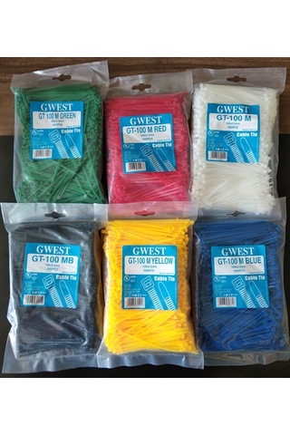 Gwest 2.5X100Mm 10Cm Siyah Plastik Kablo Bağı 1000 Adet N11.120