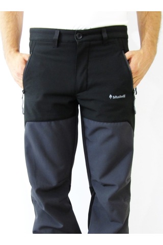 Mudwill Erkek Kışlık Softshell Pantolon Gri - Siyah