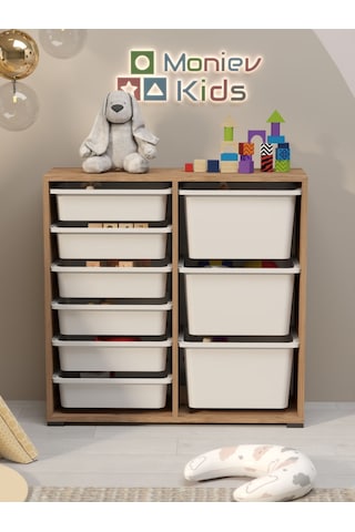 Beyza 9 Sepetli Çok Amaçlı Dolap Oyuncak Dolabı Çam Diğer