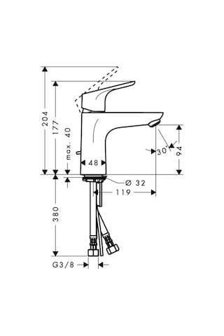 Hansgrohe Focus E2 Tek Kollu Lavabo Bataryası