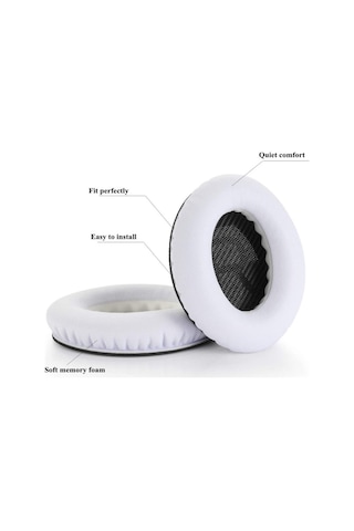 Bose Qc2 Kulaklık Pedi Qc25 Ae2 Qc2 Qc15 Qc35 Qc35Ii Süngeri Beyaz - Siyah