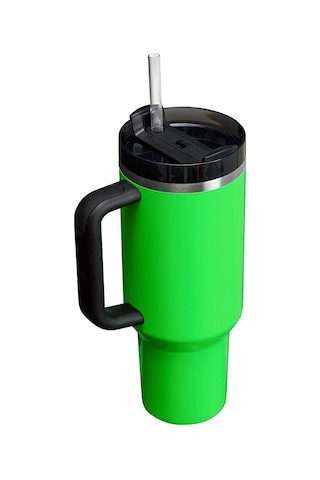 Stanley Quencher Pipetli Termos 1,18 Lt Neon Yeşil Yeşil