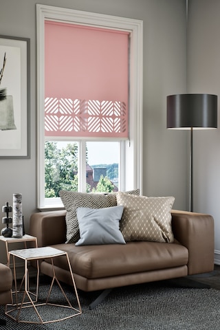 Lazer Kesim Mat Stor Perde, Lazer Kesimli Klasik Serisi, C-201006 Gül Kurusu Renk Ekru