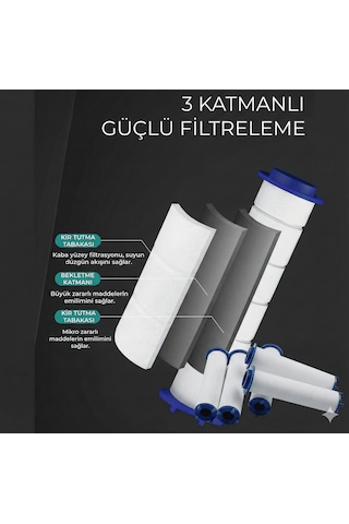 Filtreli Duş Başlığı Uyumlu Yedek Filtresi Kireç Kir Pas Önleyici 10 Adet Beyaz