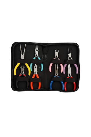 Jialan 8 Adet/takım Çelik Mini Pense Uzun Yuvarlak Düz Burun