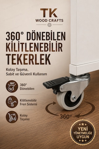 Premium Mobil Seyyar Lavabo Yeni Yönetmeliğe Uygun Tekerlekli Şarjlı Musluklu Beyaz