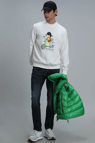 Lufian Erkek Igor Sweatshirt 112030128 Kırık Beyaz